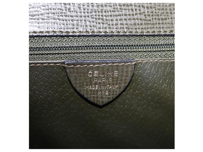 Céline Borsa CELINE in pelle 2way Khaki Gold Tone Auth ep15377 Cachi - vista 18