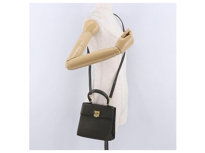 Céline Borsa CELINE in pelle 2way Khaki Gold Tone Auth ep15377 Cachi - vista 24