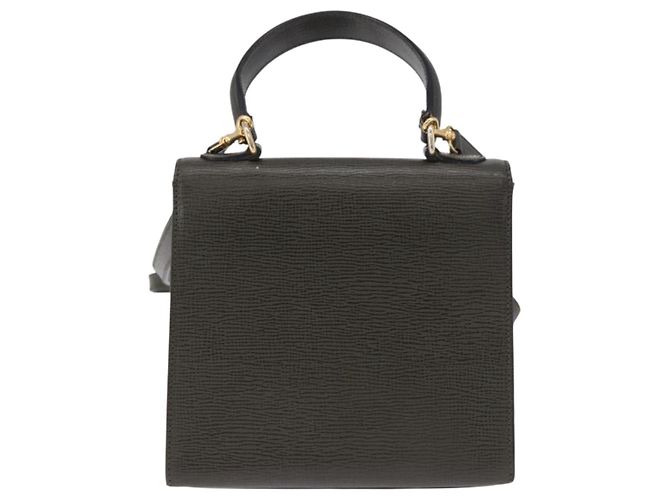 Céline Borsa CELINE in pelle 2way Khaki Gold Tone Auth ep15377 Cachi - vista 3