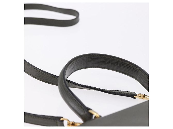 Céline Borsa CELINE in pelle 2way Khaki Gold Tone Auth ep15377 Cachi - vista 8