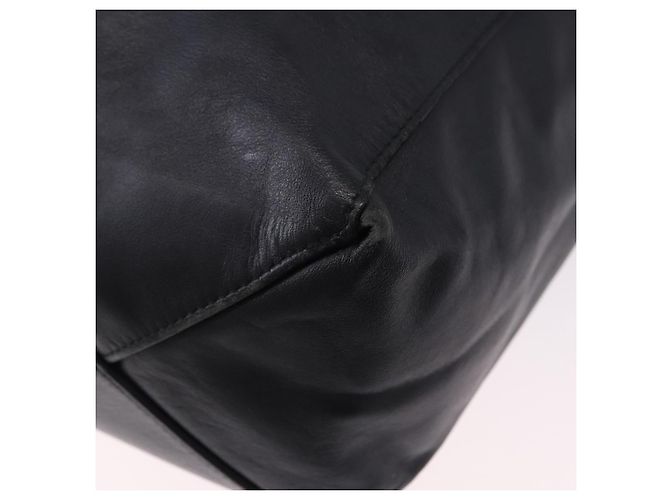 Céline CELINE Vertical Cabas Mall Handtasche aus Leder Schwarz Gold Authentisch 191085 Golden - Ansicht 13