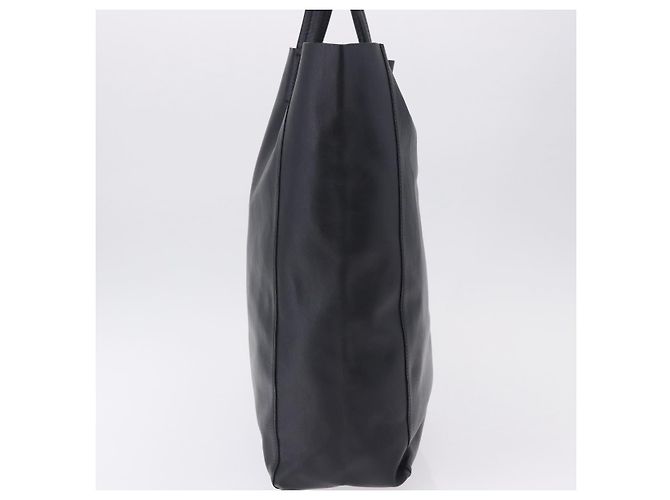 Céline CELINE Vertical Cabas Mall Handtasche aus Leder Schwarz Gold Authentisch 191085 Golden - Ansicht 4