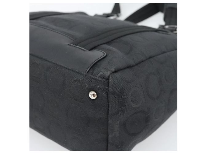 Sac à main Salvatore Ferragamo Gancini en toile noir et argent Auth ka5438 Argenté - vue 12