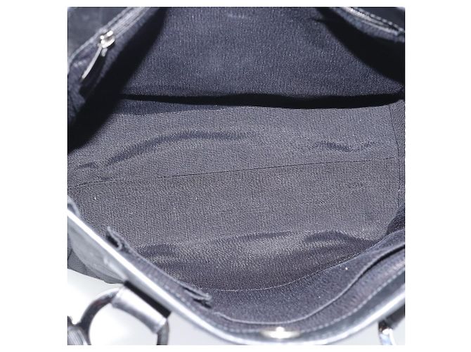 Sac à main Salvatore Ferragamo Gancini en toile noir et argent Auth ka5438 Argenté - vue 16