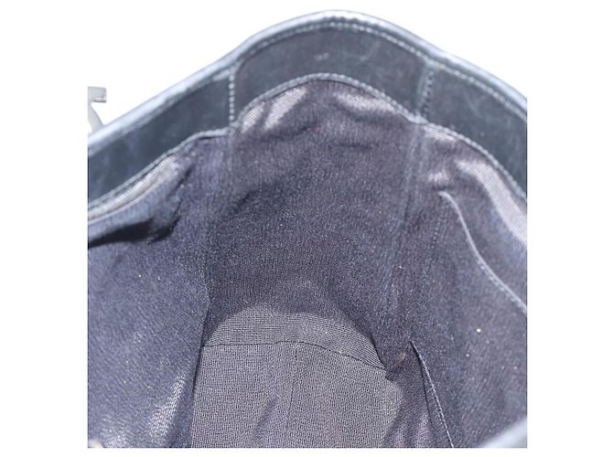 Sac à main Salvatore Ferragamo Gancini en toile noir et argent Auth ka5438 Argenté - vue 17