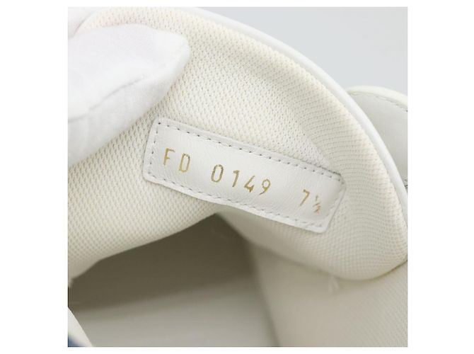 Sneakers alte LOUIS VUITTON Monogram Denim Tattoo Line Blue LV Auth BA14108M Bianco - vista 23