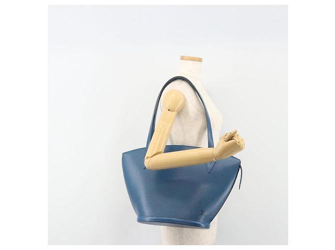 LOUIS VUITTON Epi Saint Jacques Borsa shopper a tracolla Blu M52275 Auth ep15588 - vista 24