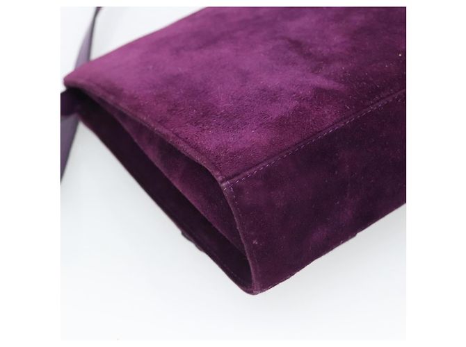 Borsa a tracolla Salvatore Ferragamo Vala in scamosciato viola e oro Auth BA14151A D'oro Porpora - vista 13