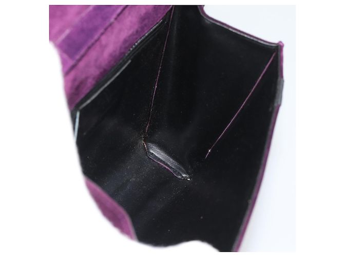Borsa a tracolla Salvatore Ferragamo Vala in scamosciato viola e oro Auth BA14151A D'oro Porpora - vista 17