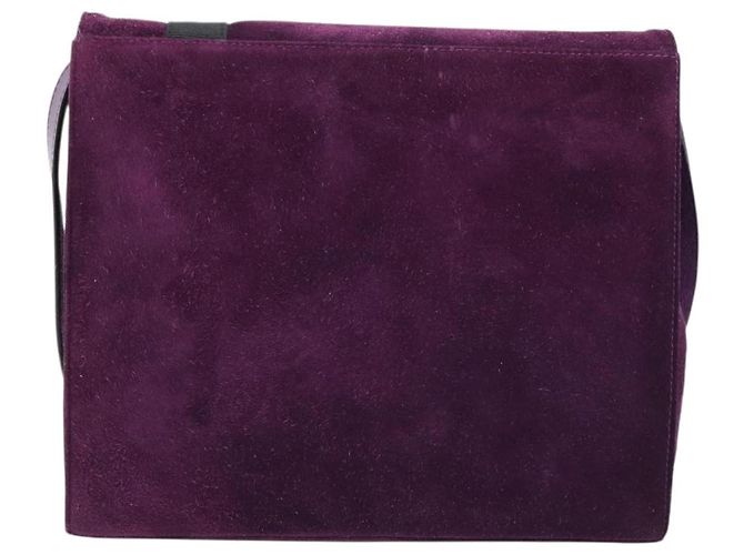 Borsa a tracolla Salvatore Ferragamo Vala in scamosciato viola e oro Auth BA14151A D'oro Porpora - vista 3