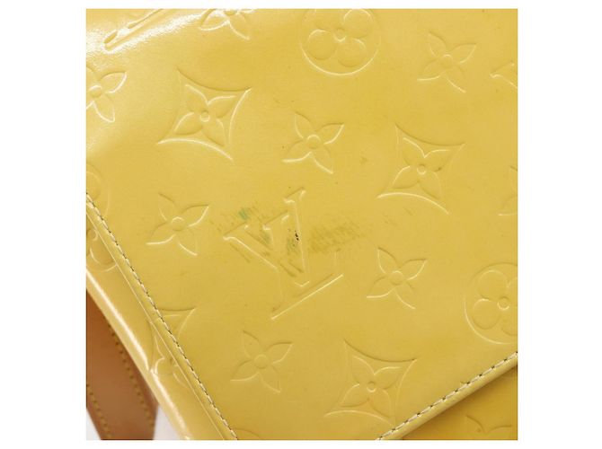 LOUIS VUITTON Monogram Vernis Thompson Street Bag Lime Yellow M91071 Auth 192632 D'oro - vista 10