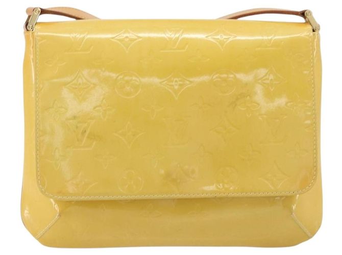 LOUIS VUITTON Monogram Vernis Thompson Street Bag Lime Yellow M91071 Auth 192632 D'oro - vista 13