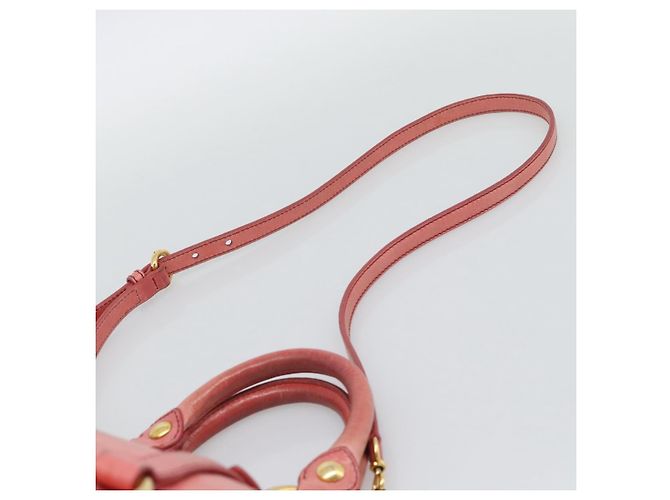 Borsa Miu Miu in pelle 2way Rosa Oro Auth am12098V D'oro - vista 14