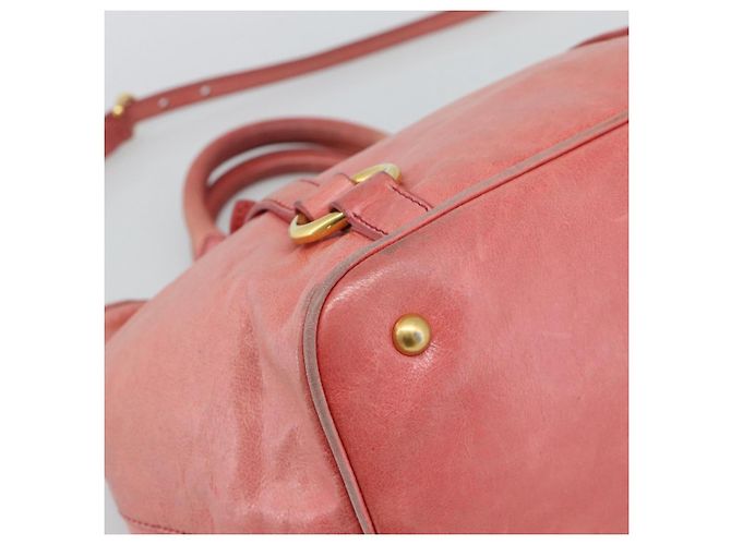 Borsa Miu Miu in pelle 2way Rosa Oro Auth am12098V D'oro - vista 16