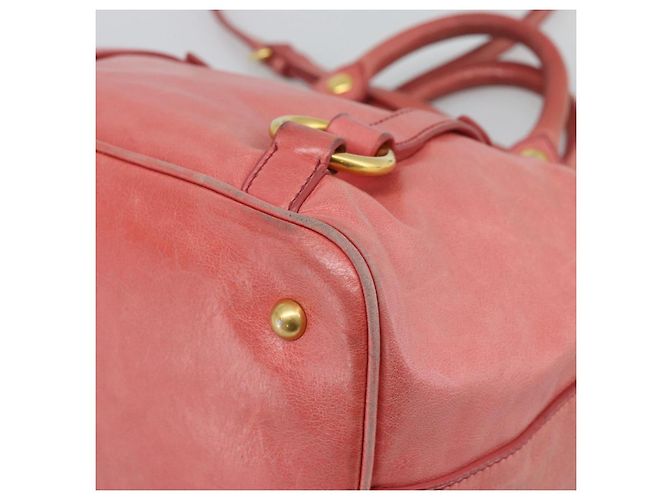 Borsa Miu Miu in pelle 2way Rosa Oro Auth am12098V D'oro - vista 17