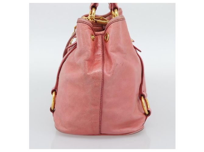 Borsa Miu Miu in pelle 2way Rosa Oro Auth am12098V D'oro - vista 4