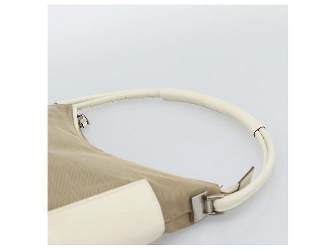 Borsa a Spalla GUCCI GG Canvas Beige Argento 001 3766 Auth BA14143 - vista 8