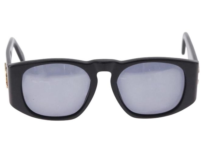 Occhiali da sole CHANEL Plastica Nero Oro CC Auth bs36338 D'oro - vista 2