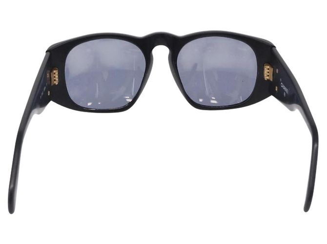 Occhiali da sole CHANEL Plastica Nero Oro CC Auth bs36338 D'oro - vista 3