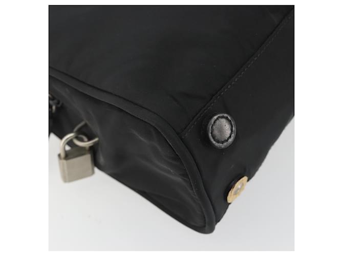 Borsa PRADA in nylon nero argento Auth ep15229 - vista 11