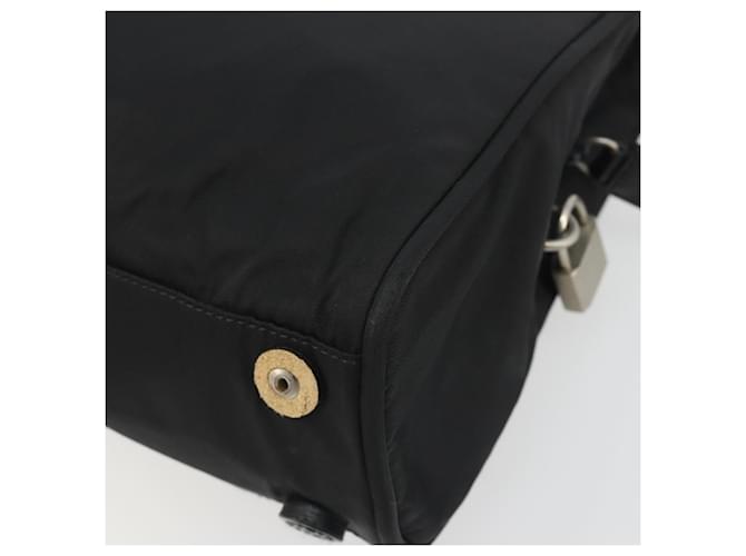 Borsa PRADA in nylon nero argento Auth ep15229 - vista 12