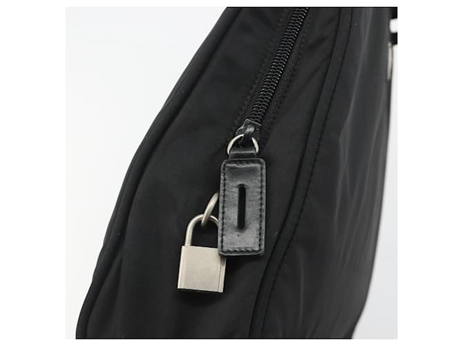 Borsa PRADA in nylon nero argento Auth ep15229 - vista 16