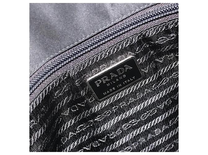 Borsa PRADA in nylon nero argento Auth ep15229 - vista 18