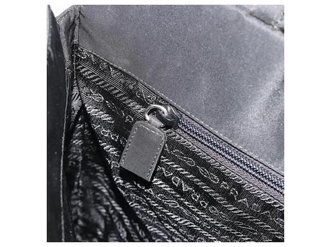Borsa PRADA in nylon nero argento Auth ep15229 - vista 22