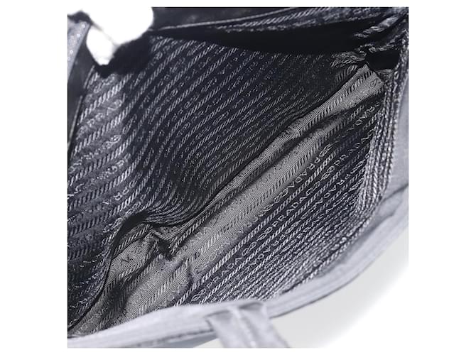 Borsa PRADA in nylon nero argento Auth ep15229 - vista 25