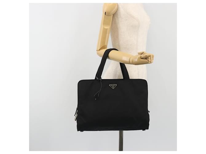 Borsa PRADA in nylon nero argento Auth ep15229 - vista 27