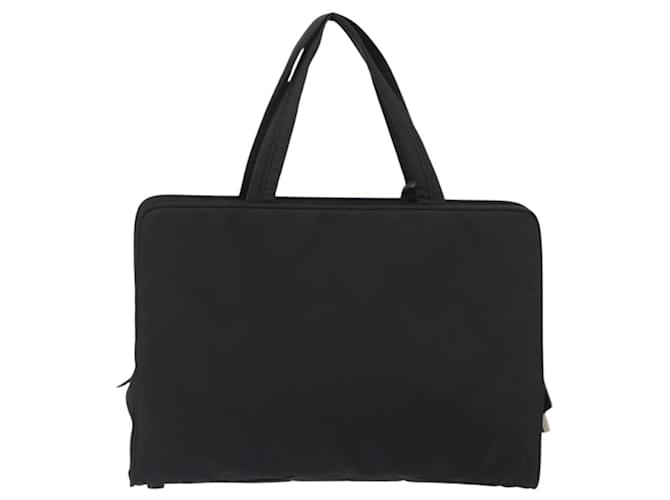 Borsa PRADA in nylon nero argento Auth ep15229 - vista 3
