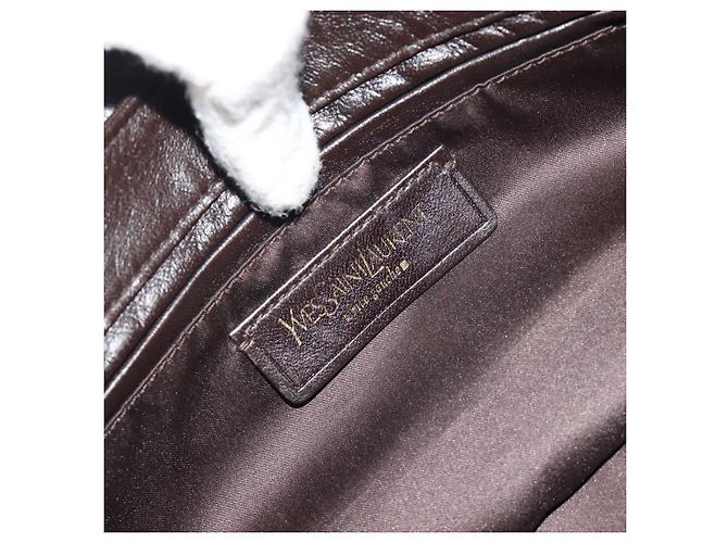 Bolsa de Ombro com Corrente SAINT LAURENT em Couro Marrom e Tom Dourado 138957 Auth yk20663SAM - vista 18