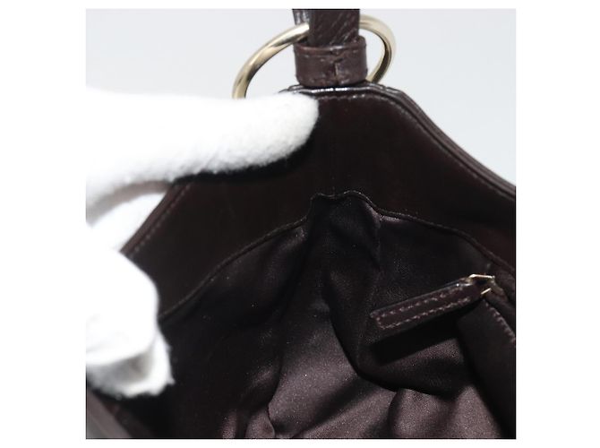 Bolsa de Ombro com Corrente SAINT LAURENT em Couro Marrom e Tom Dourado 138957 Auth yk20663SAM - vista 21