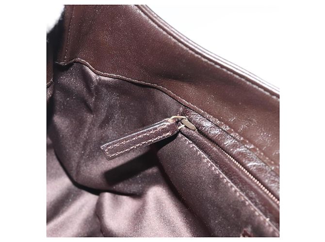 Bolsa de Ombro com Corrente SAINT LAURENT em Couro Marrom e Tom Dourado 138957 Auth yk20663SAM - vista 22