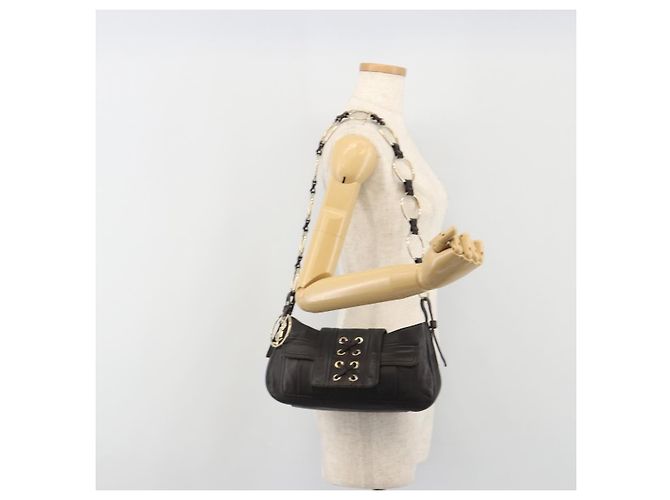 Bolsa de Ombro com Corrente SAINT LAURENT em Couro Marrom e Tom Dourado 138957 Auth yk20663SAM - vista 25
