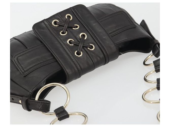 Bolsa de Ombro com Corrente SAINT LAURENT em Couro Marrom e Tom Dourado 138957 Auth yk20663SAM - vista 6