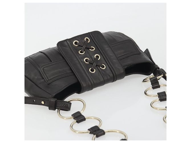 Bolsa de Ombro com Corrente SAINT LAURENT em Couro Marrom e Tom Dourado 138957 Auth yk20663SAM - vista 7