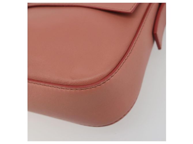 FENDI Studs Mamma Baguette Shoulder Bag Leather Pink Gold Tone Auth yk20664SAM Rosa - vista 10