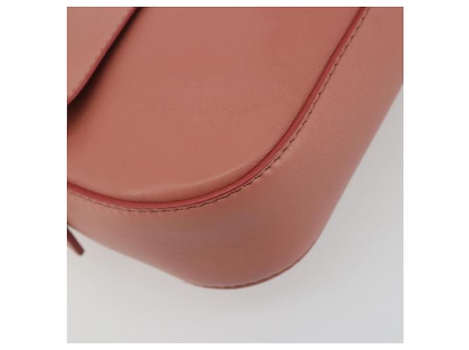 FENDI Studs Mamma Baguette Shoulder Bag Leather Pink Gold Tone Auth yk20664SAM Rosa - vista 11
