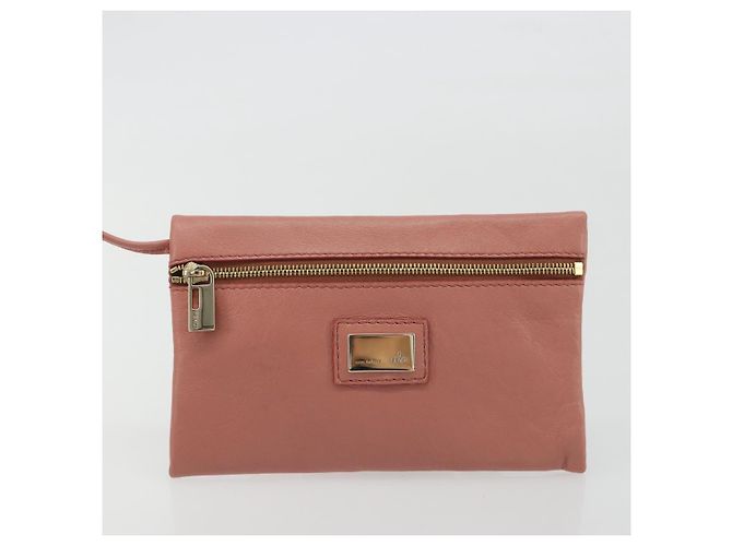 FENDI Studs Mamma Baguette Shoulder Bag Leather Pink Gold Tone Auth yk20664SAM Rosa - vista 21