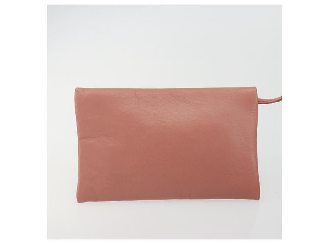 FENDI Studs Mamma Baguette Shoulder Bag Leather Pink Gold Tone Auth yk20664SAM Rosa - vista 22