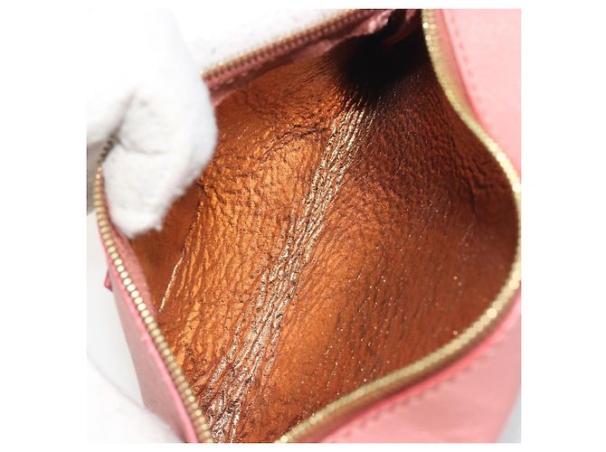 FENDI Studs Mamma Baguette Shoulder Bag Leather Pink Gold Tone Auth yk20664SAM Rosa - vista 23