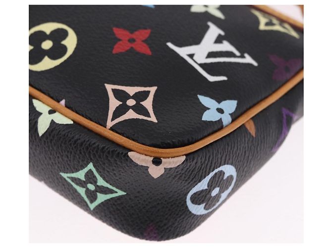 LOUIS VUITTON Monogram Multicolor Pochette Accessoires Black M92648 Auth ki6740M Nero - vista 19