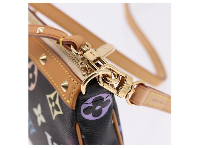 LOUIS VUITTON Monogram Multicolor Pochette Accessoires Black M92648 Auth ki6740M Nero - vista 20