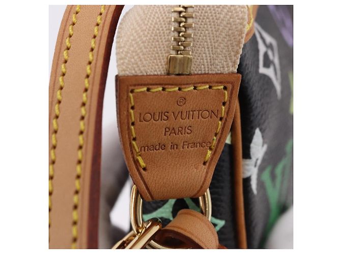 LOUIS VUITTON Monogram Multicolor Pochette Accessoires Black M92648 Auth ki6740M Nero - vista 21