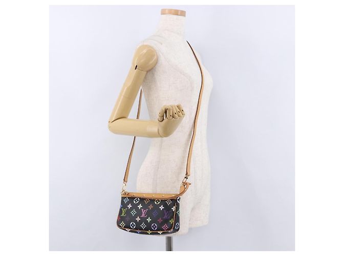 LOUIS VUITTON Monogram Multicolor Pochette Accessoires Black M92648 Auth ki6740M Nero - vista 25