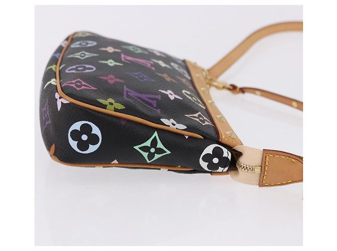 LOUIS VUITTON Monogram Multicolor Pochette Accessoires Black M92648 Auth ki6740M Nero - vista 3