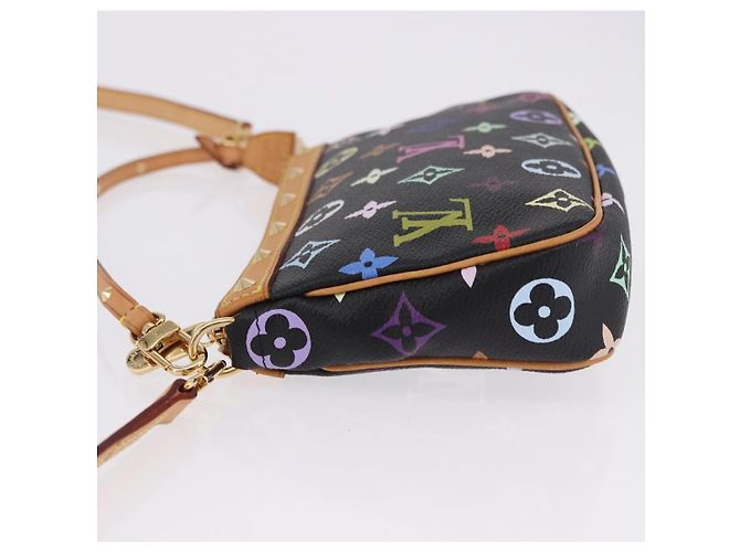 LOUIS VUITTON Monogram Multicolor Pochette Accessoires Black M92648 Auth ki6740M Nero - vista 4