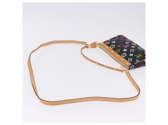 LOUIS VUITTON Monogram Multicolor Pochette Accessoires Black M92648 Auth ki6740M Nero - vista 8