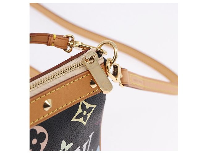 LOUIS VUITTON Monogram Multicolor Pochette Accessoires Black M92648 Auth ki6740M Nero - vista 9